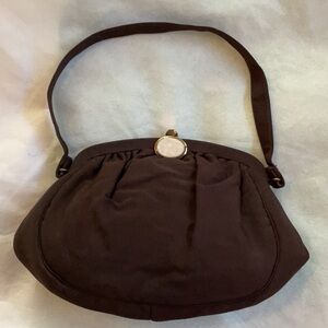 Vintage 40’s Dark Brown Bag